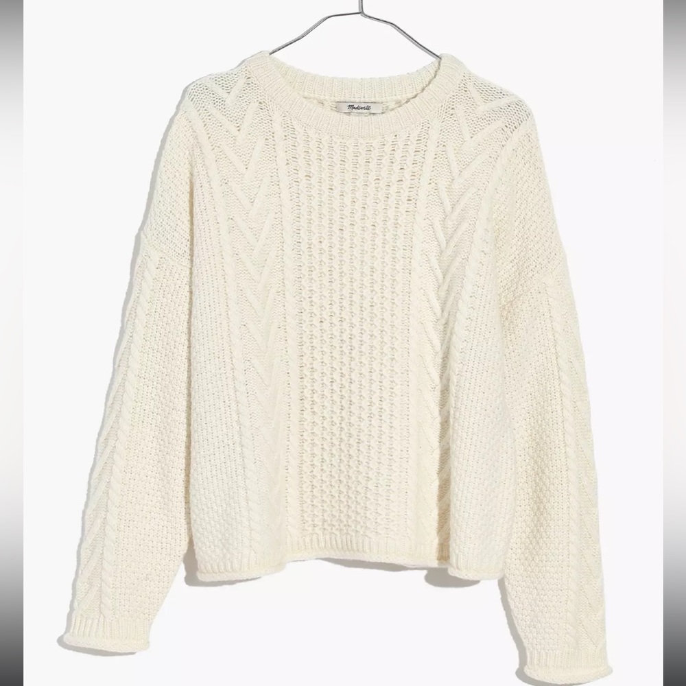 Madewell Cableknit Pullover Sweater Sz XS